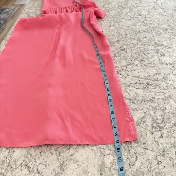 Amanda Uprichard Salmon Maxi Silk Dresss Size l - Picture 10 of 15